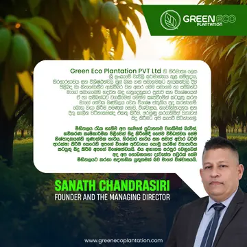 Green Eco Plantation message from its founder and managing director